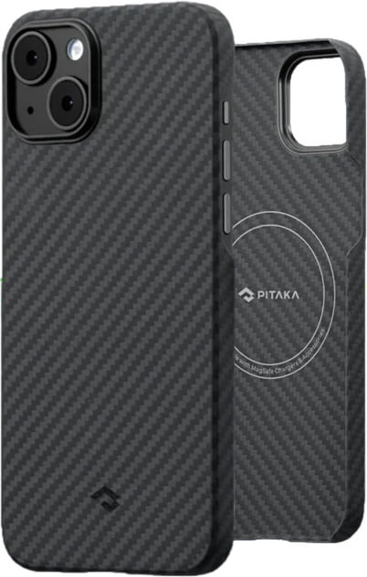 Чохол-накладка Pitaka MagEZ Case 3 Twill 1500D Black/Grey для iPhone 14 Plus